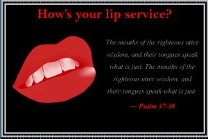 Lip service